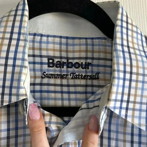 Barbour Men’s Button Down Summer Tattersall Size M - Picture 4 of 7